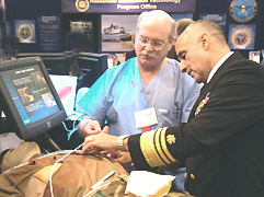 US Surgeon General, Richard H. Carmona places a chest tube in Virgil*